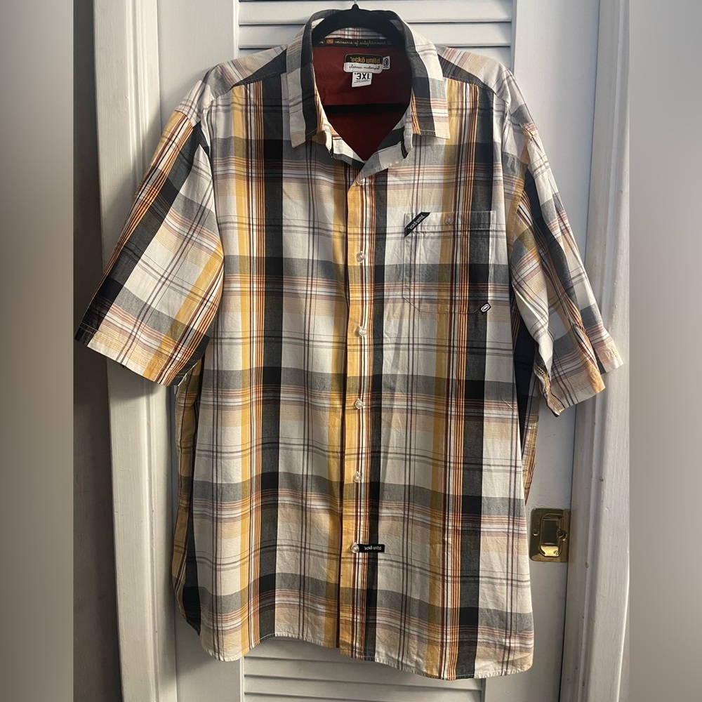 Ecko Unltd Vintage 90s Y2K 3XL Urban Short Sleeve Button Down Shirt- Like New